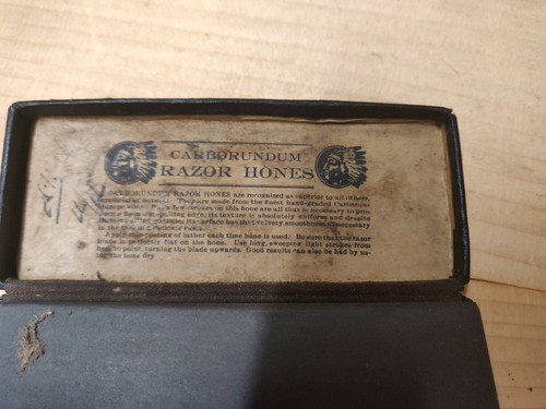 Antique carborundum razor hone - antique,